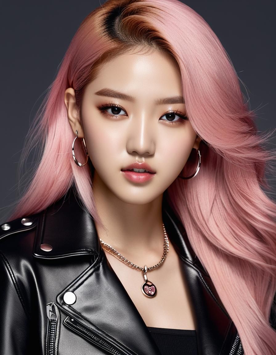 Rosé from Black Pink: Ultrarealistic Glamour Portrait