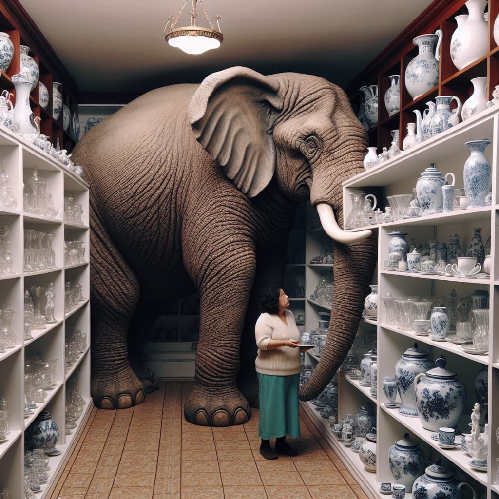 Elephant in a China Shop: A Fragile Encounter