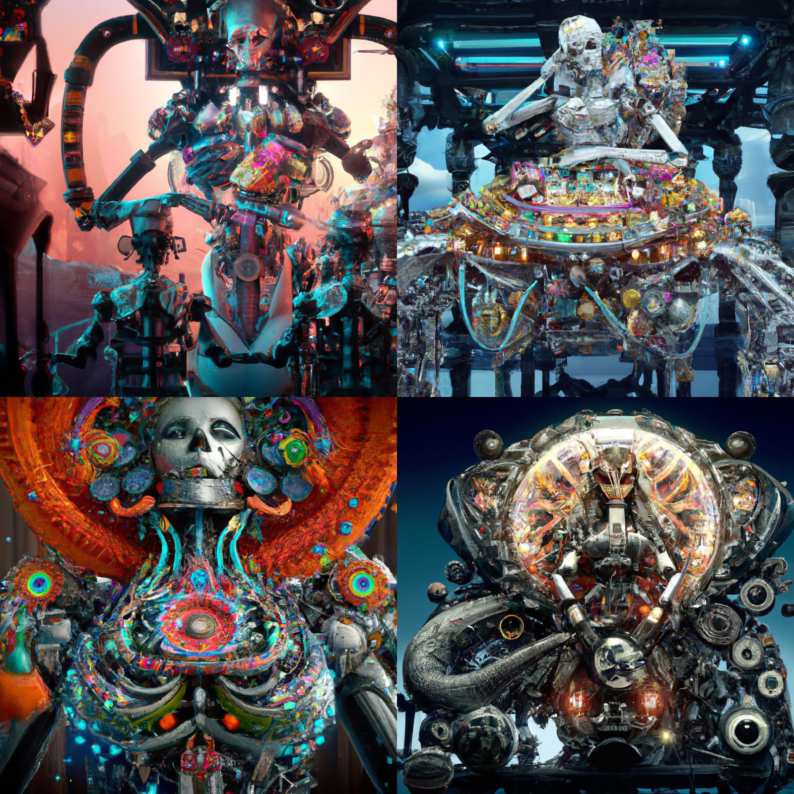 Biomechanical La Catrina: Day of the Dead Goddess