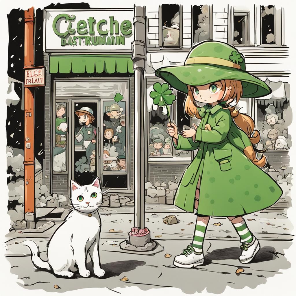 Lucky Girl's Trail of Destruction in Pixar Style