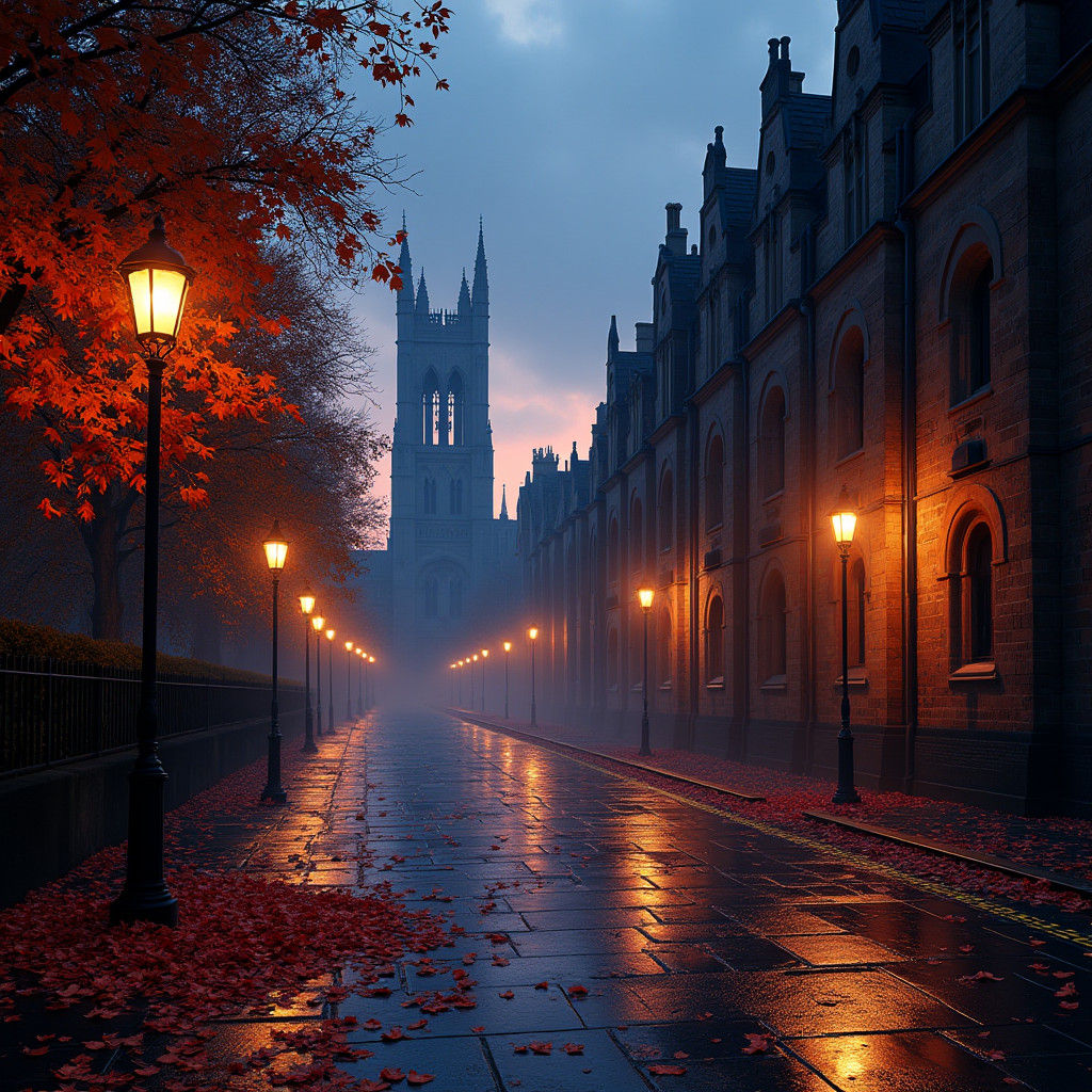 Lincoln Cathedral at Dusk: Autumn Fantasy