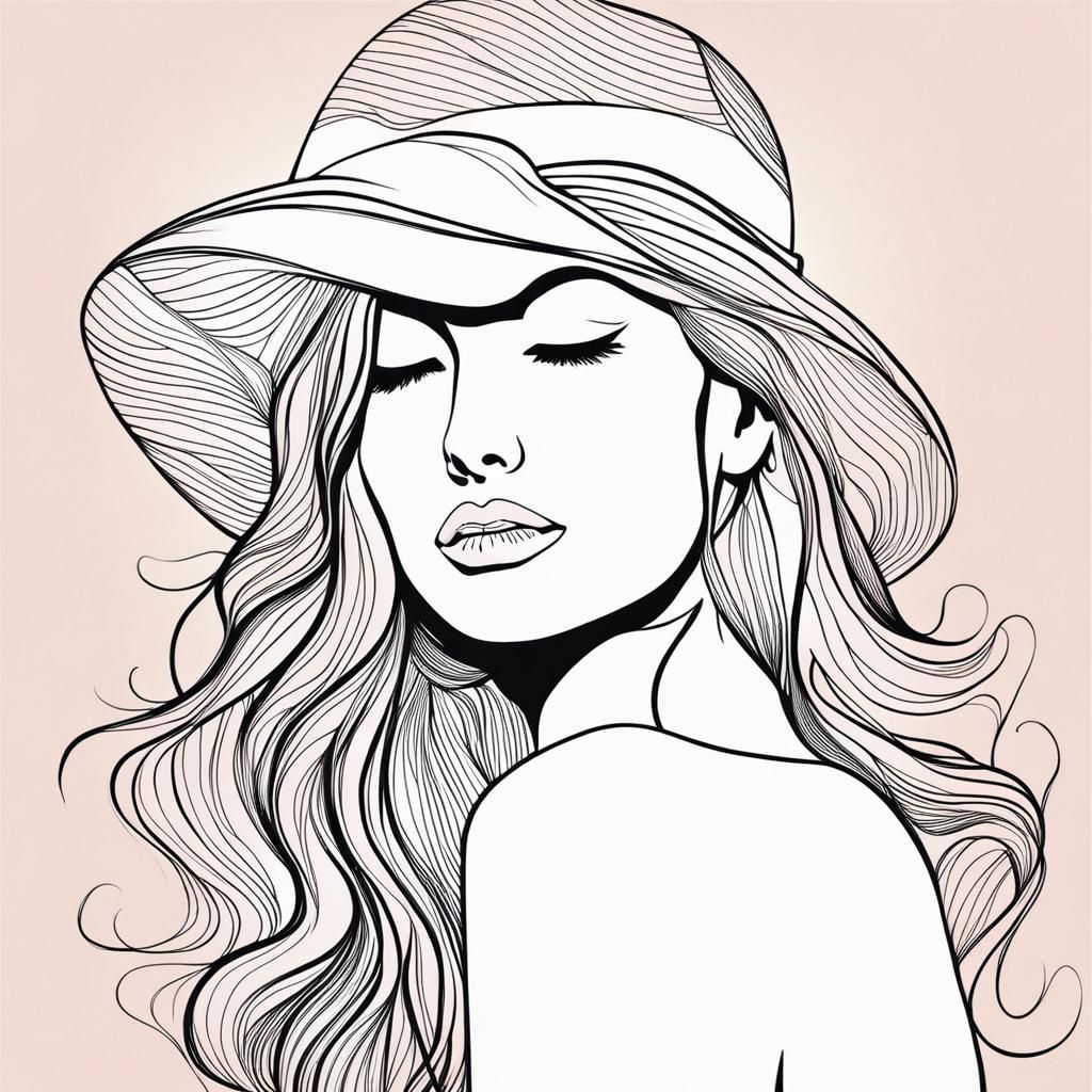 Elegant One-Line Art Female Portrait