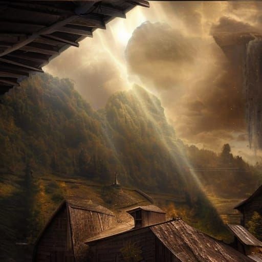 Vibrant Blue Sky Generated by AI