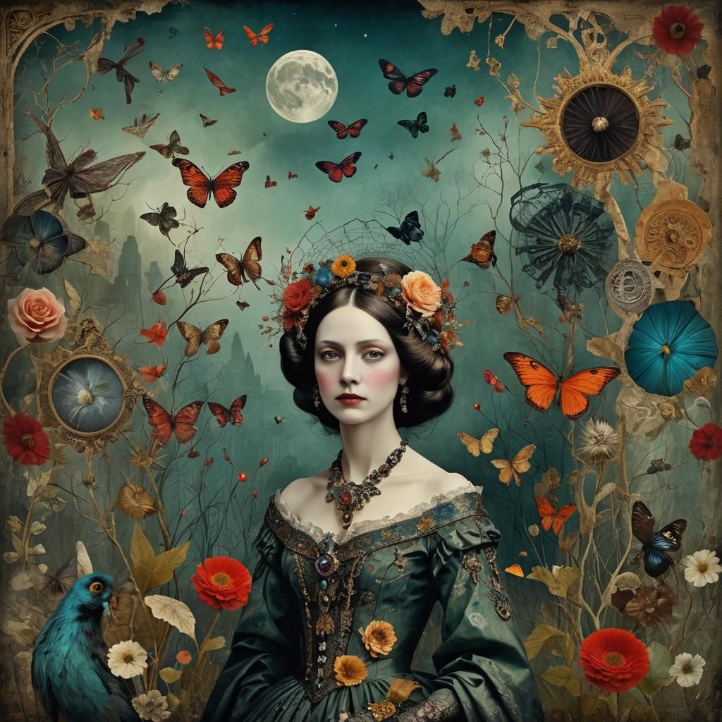 Oil Painting Series ___ Vintage Collage