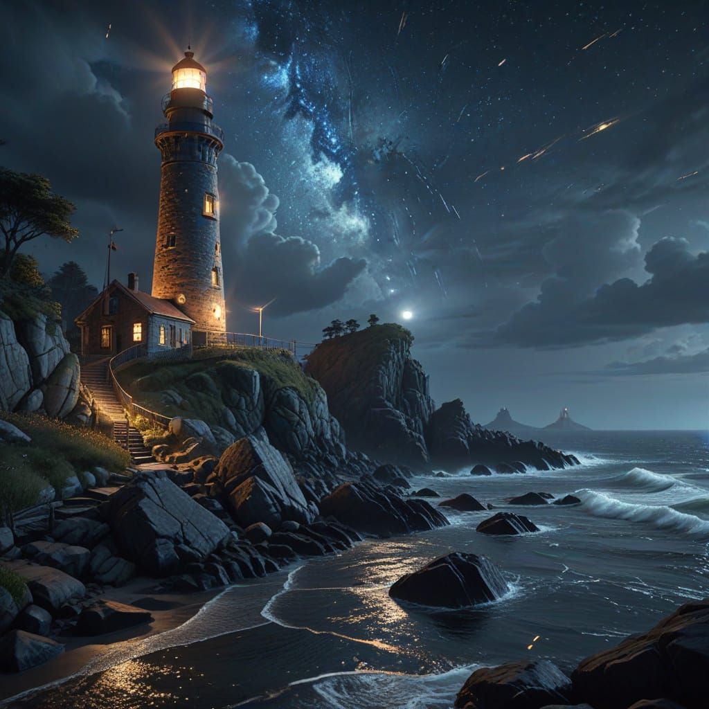 Mystical Lighthouse in Urbancore Style