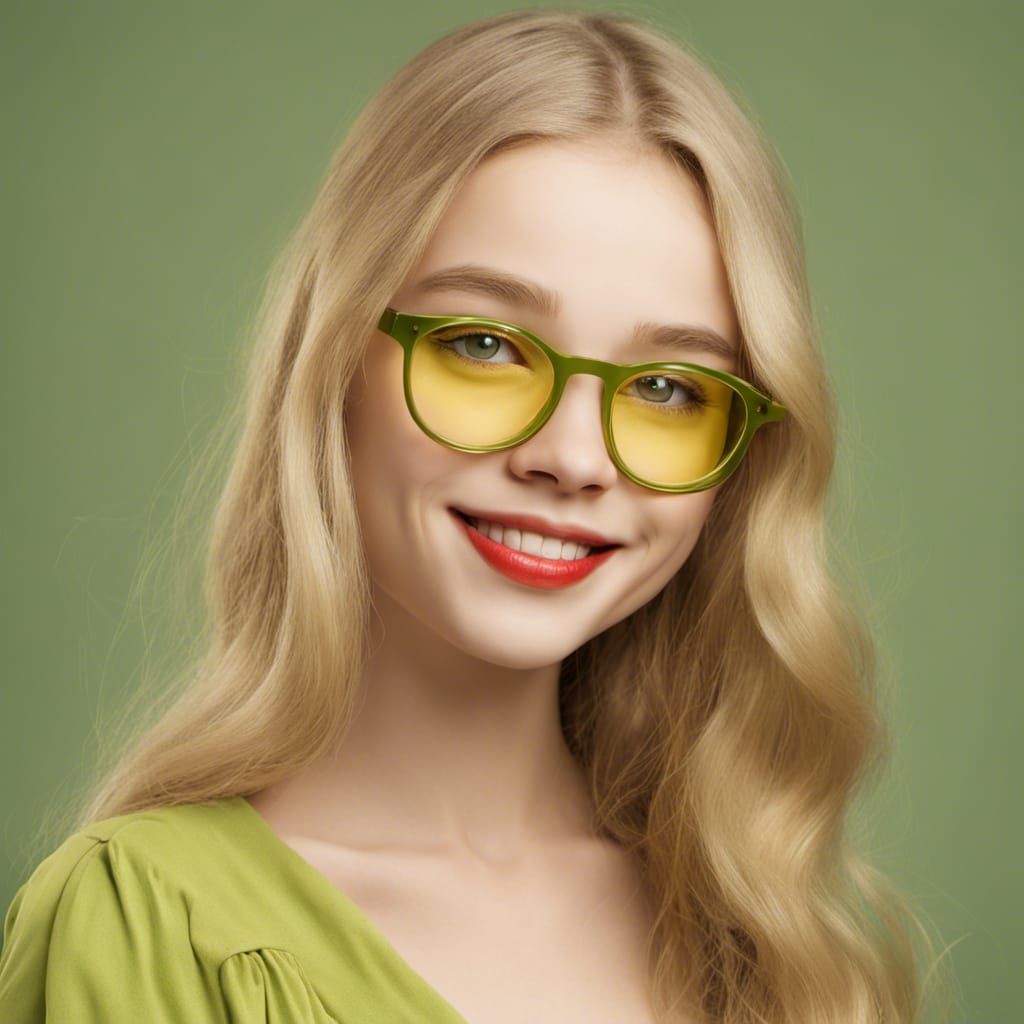 Beautiful Teen Blonde Model in Photorealistic Style