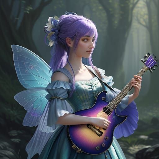 Whimsical Fairy Instruments Shine in Soft Radiance