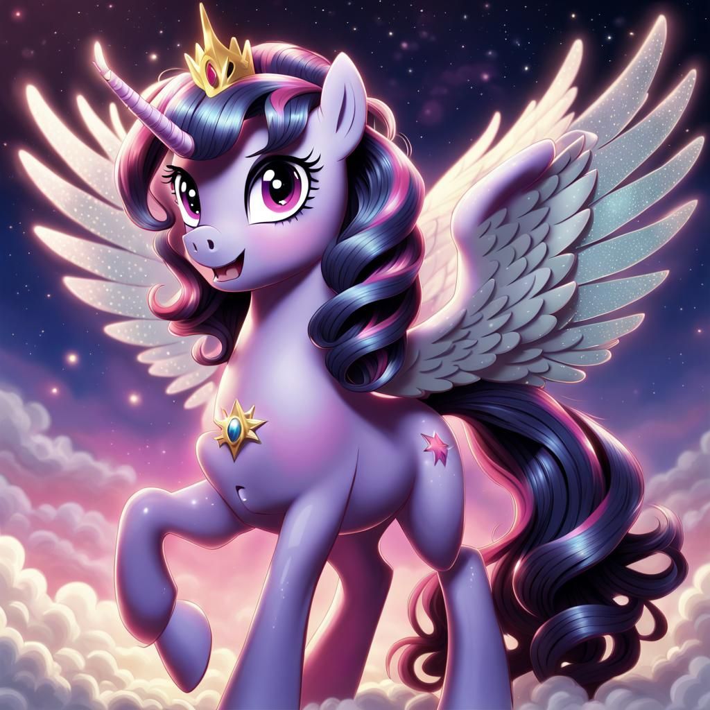 Majestic Princess Twilight Sparkle in Anime Style