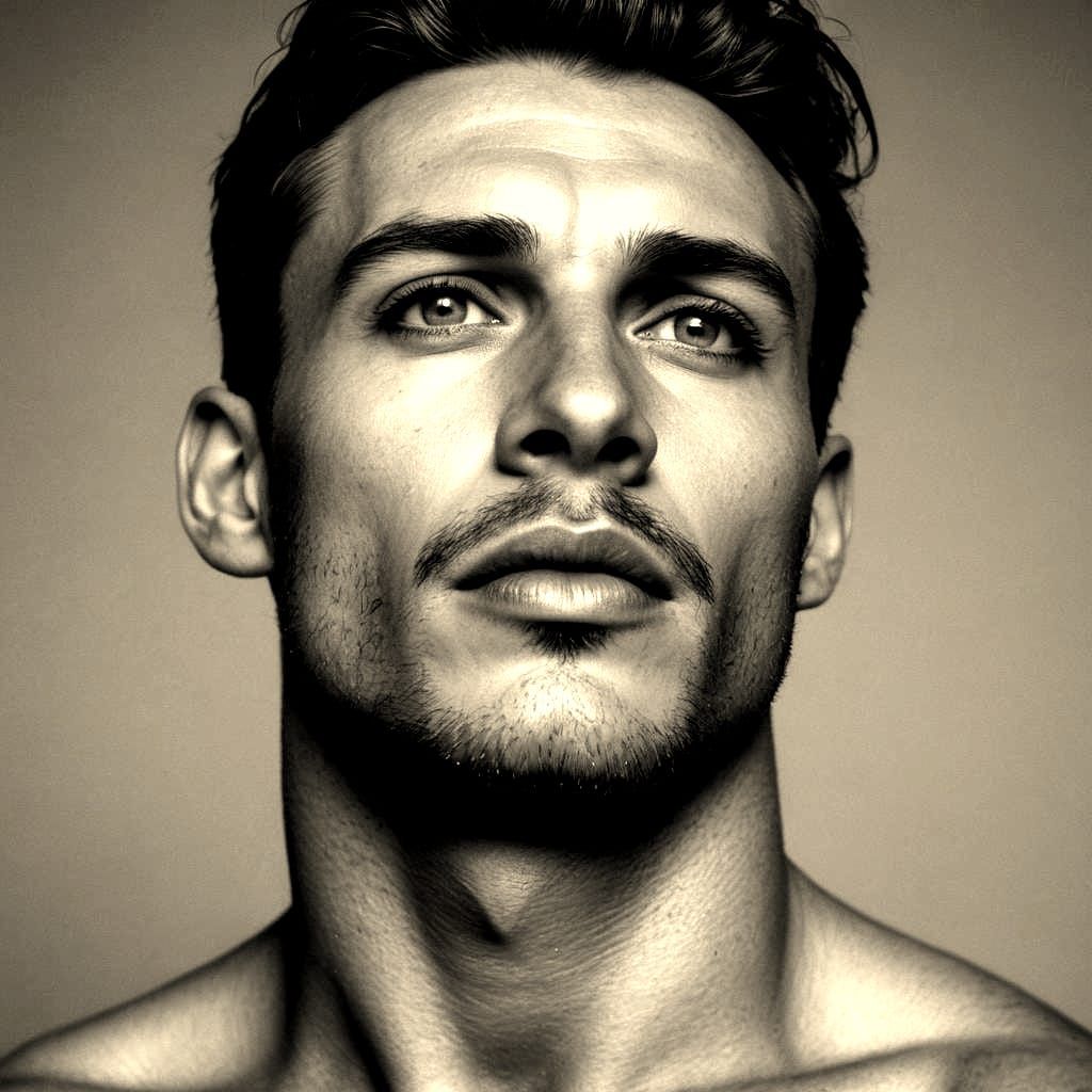 Handsome Man Portrait in Tom of Finland Style