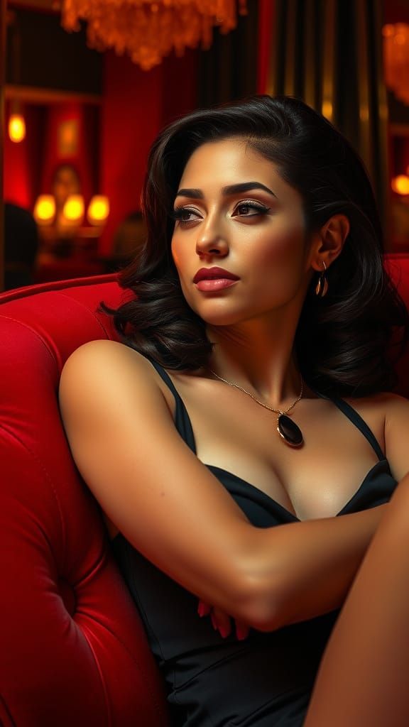 Sultry Jazz Siren Lost in Thought