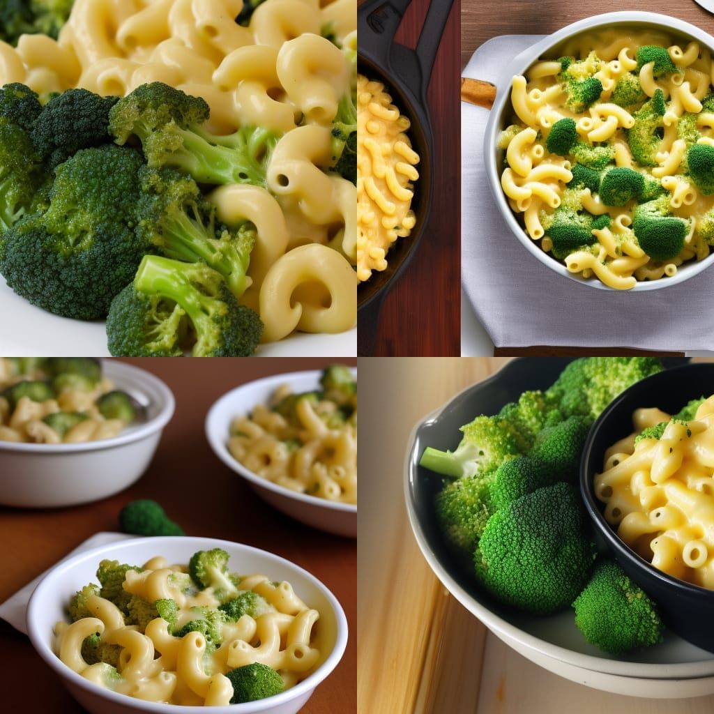 Delicious Broccoli and Macaroni and Cheese
