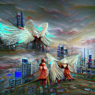 Angels in a broken and dystopian world