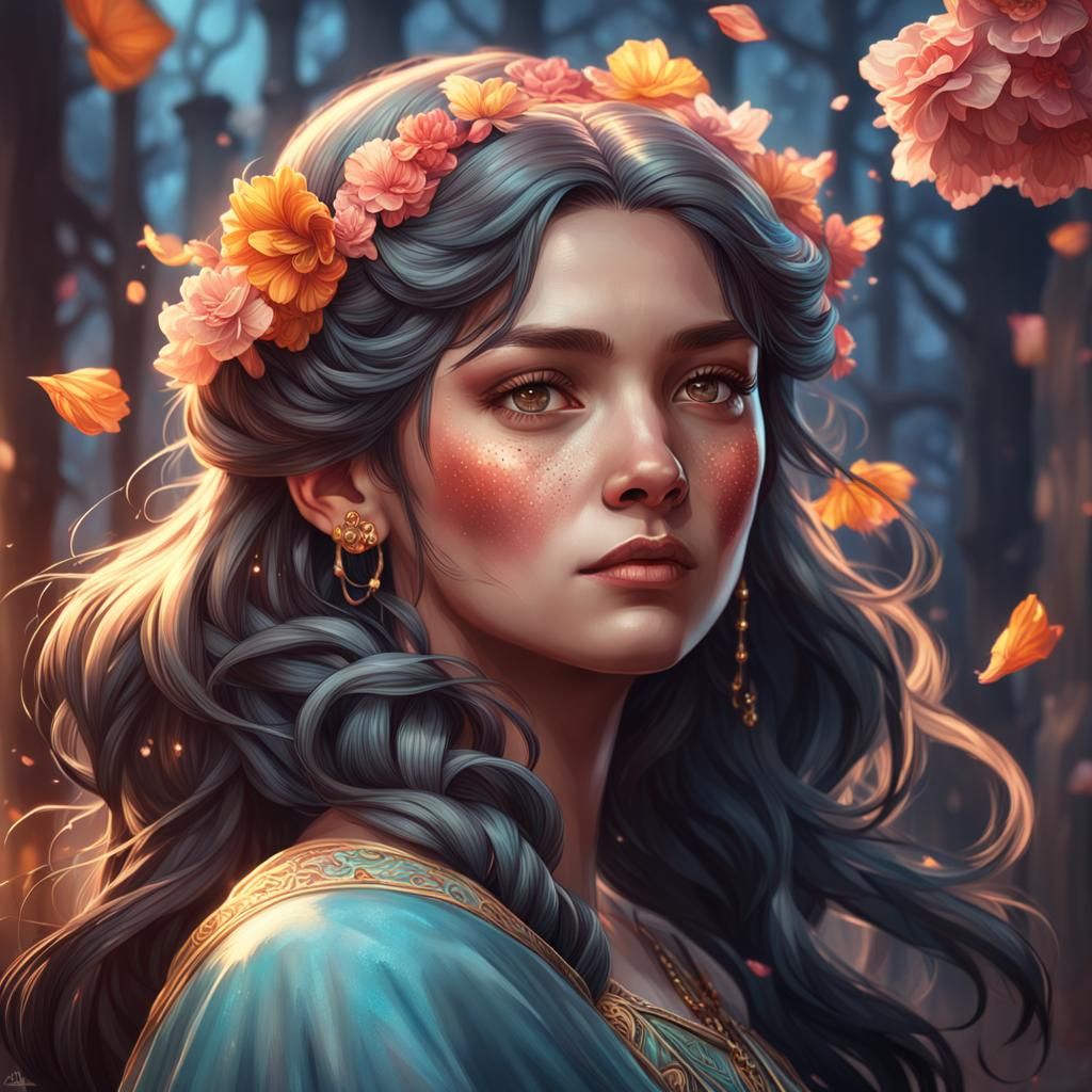 Detailed Portrait with Dynamic Lighting