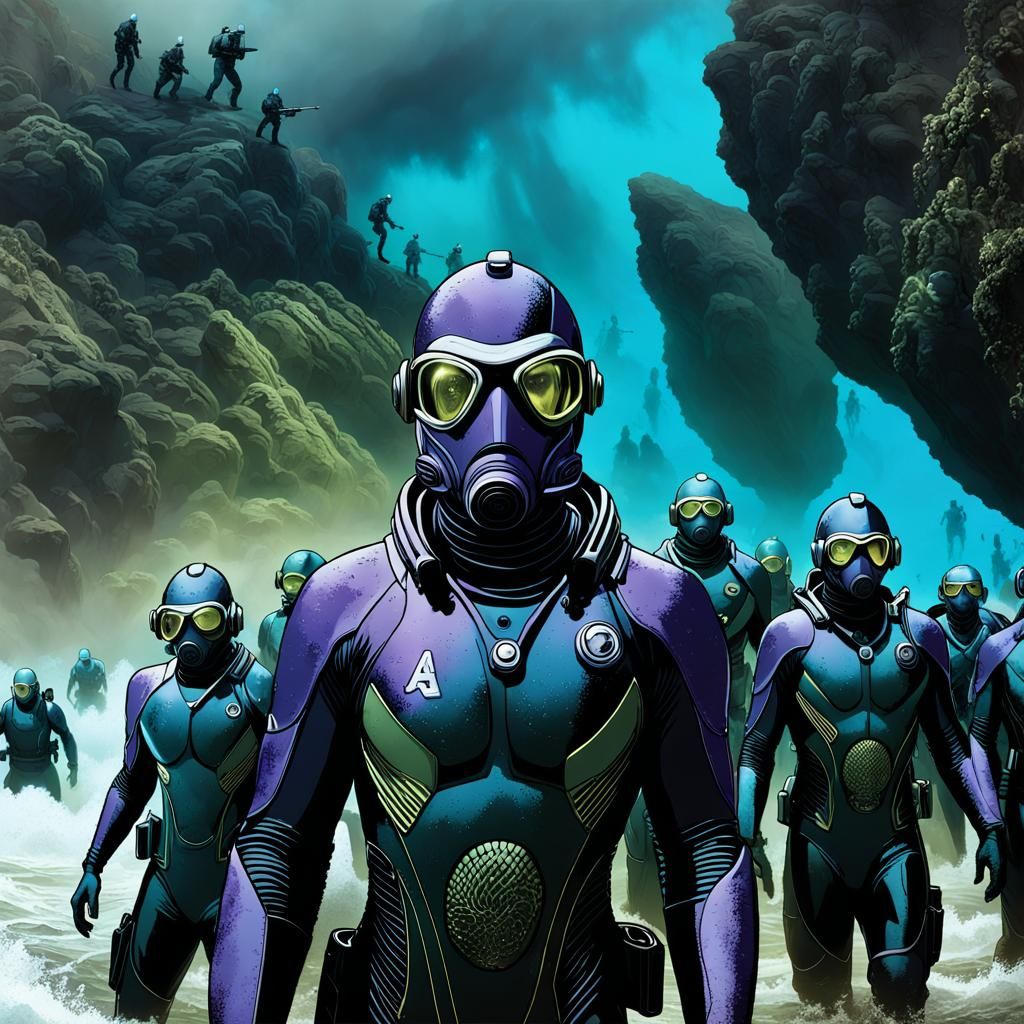 Abe Sapien Leads Aquatic Troops in Sepia