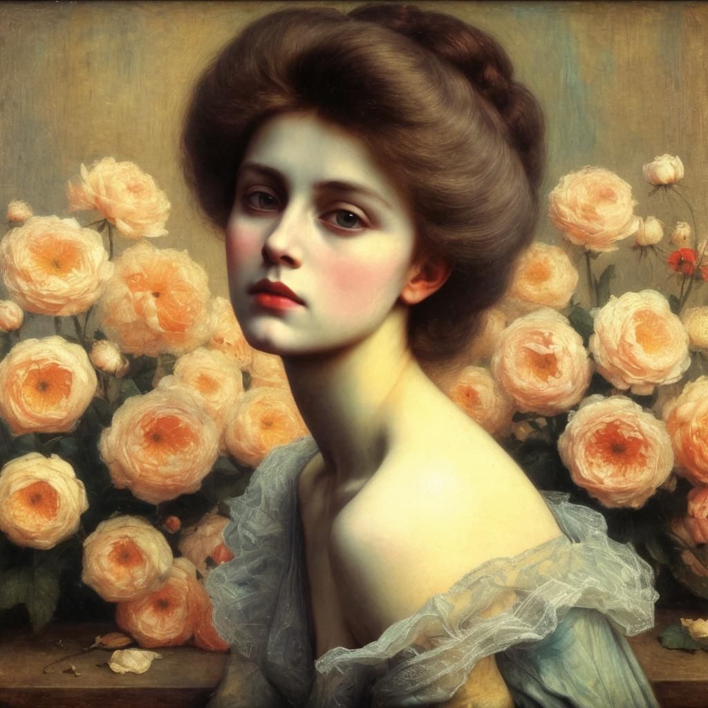 Van Eyck Style Portrait of a Woman