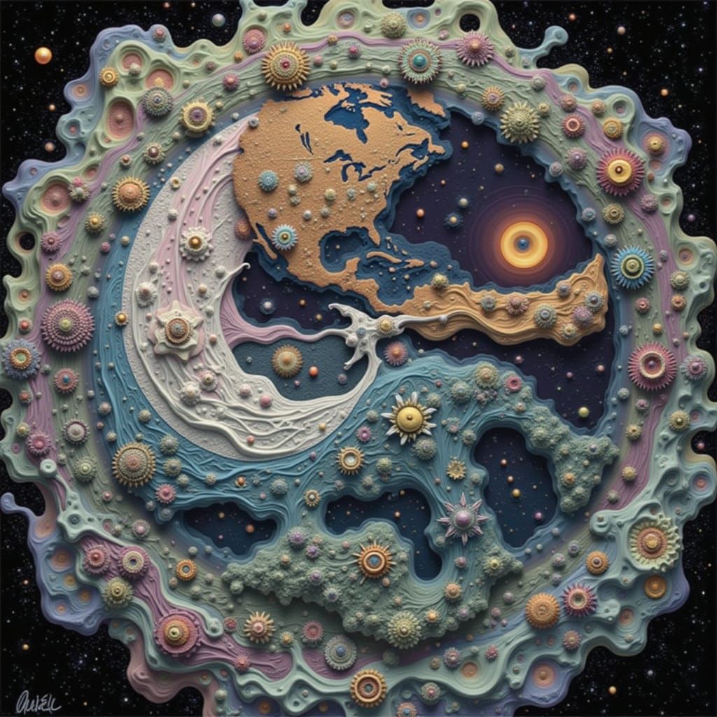 Earth Globe Covered in Wind Power Eco Energy Systems