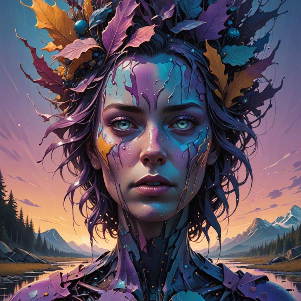 Hyperrealistic Vulva in Vibrant Colors, Inspired by Concept...