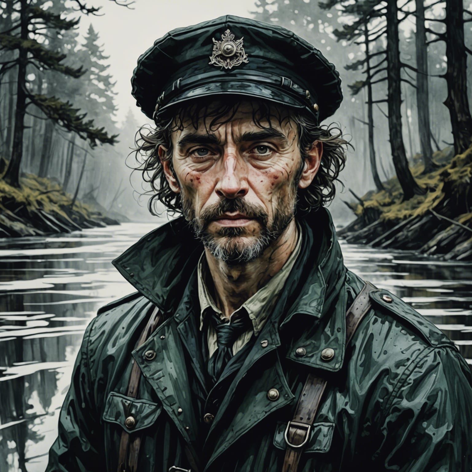 Eldritch River Boat Pilot by Arthur Rackham