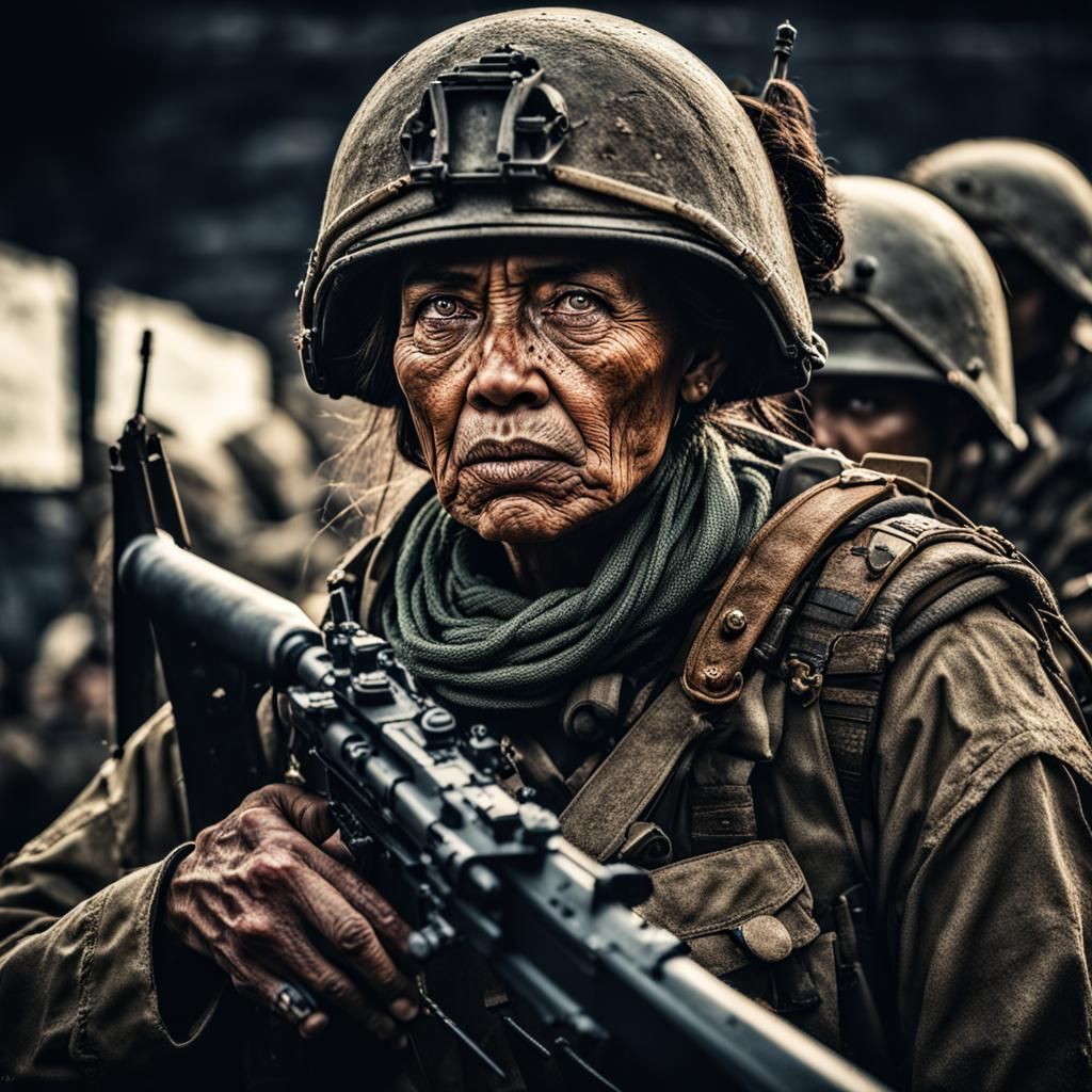 Hyperrealistic Woman Warrior in Cinematic Style