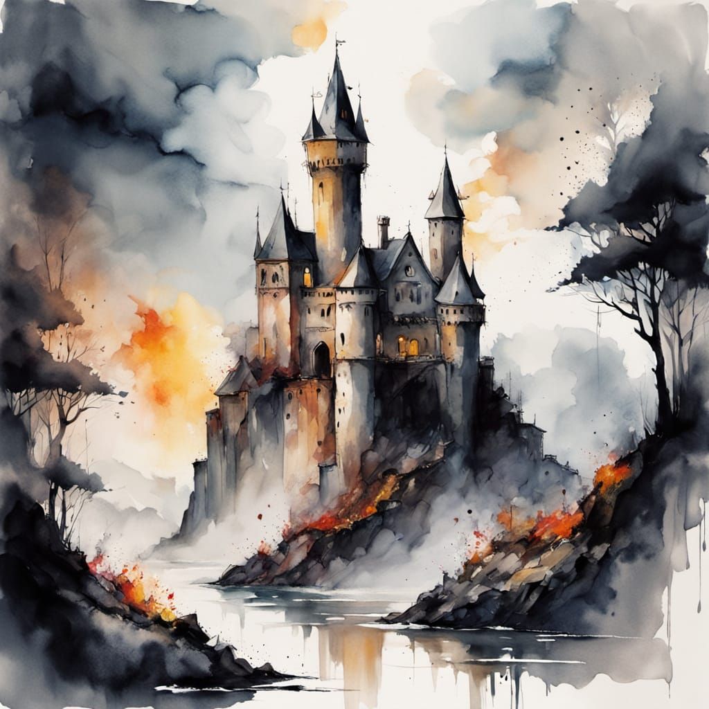 Medieval Castle at Twilight