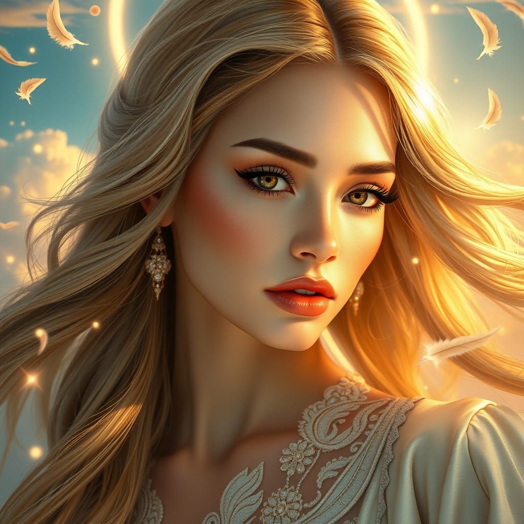 Goddess of Enchantment in Hyper-Realistic Portrait