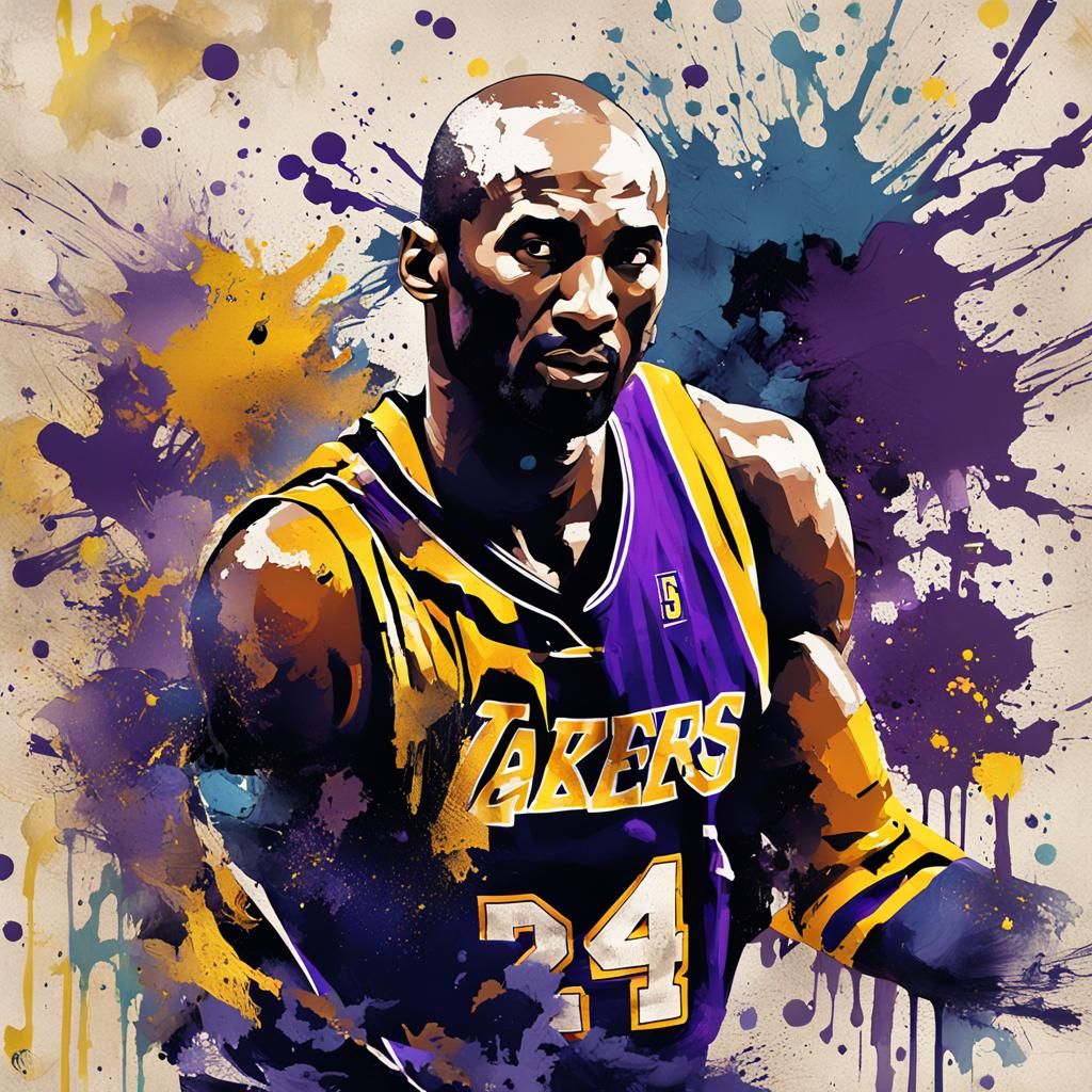 Kobe Bryant Dunk Ink Stain Digital Collage