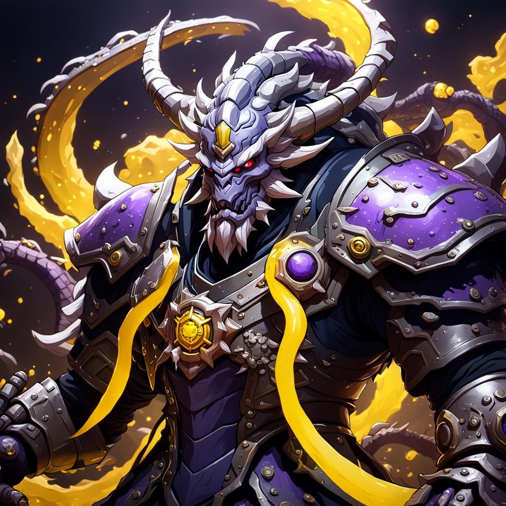 Reinhardt: Deathless Tentacle Dragon in Dark Fantasy Style