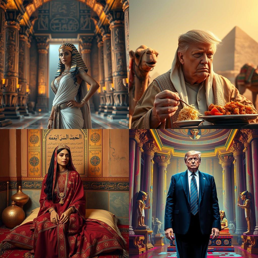 Donald Trump in Egyptian Attire