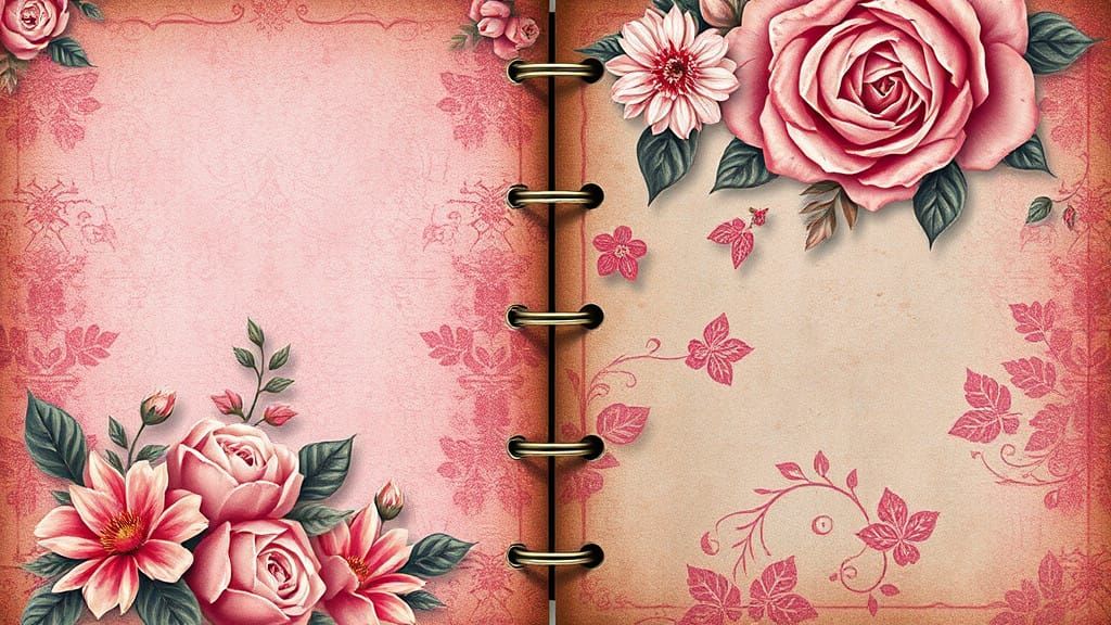 Surreal Floral Fantasy in Vintage Decoupage Style