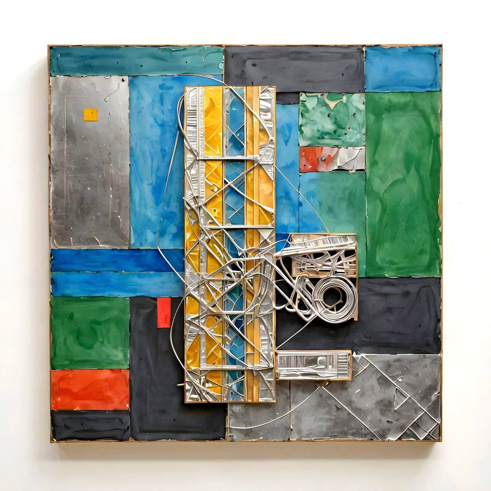 Mixed Media Construction in Watercolor Style