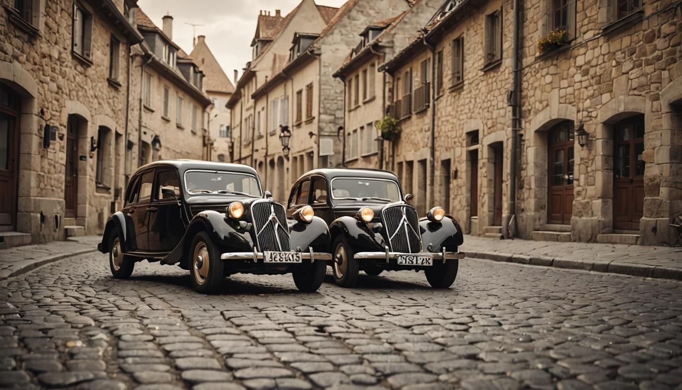 1936 Citroën Traction Avant on Cobblestone Street