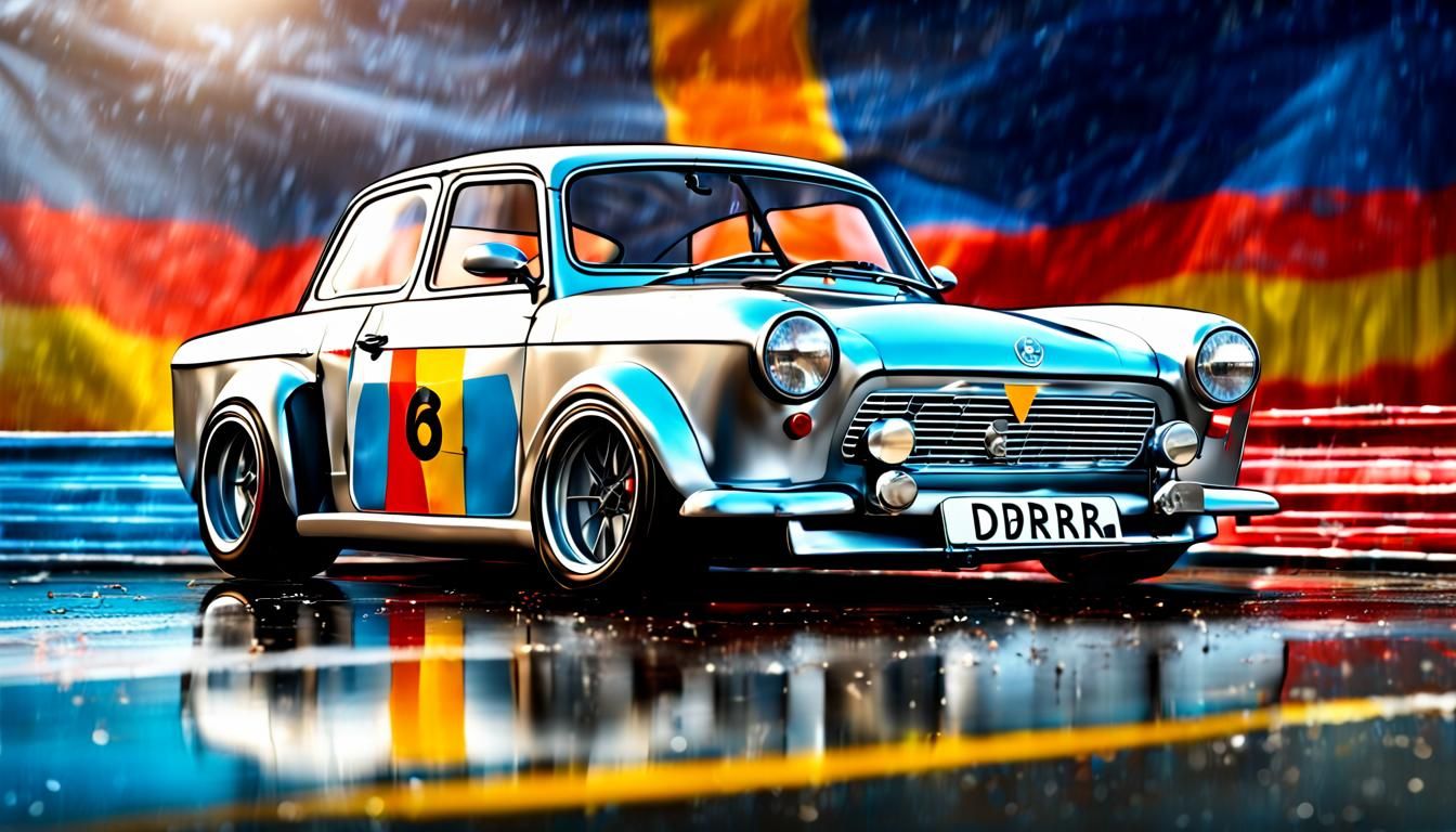 V8 Racing Car with Trabant Chassis Splash Art