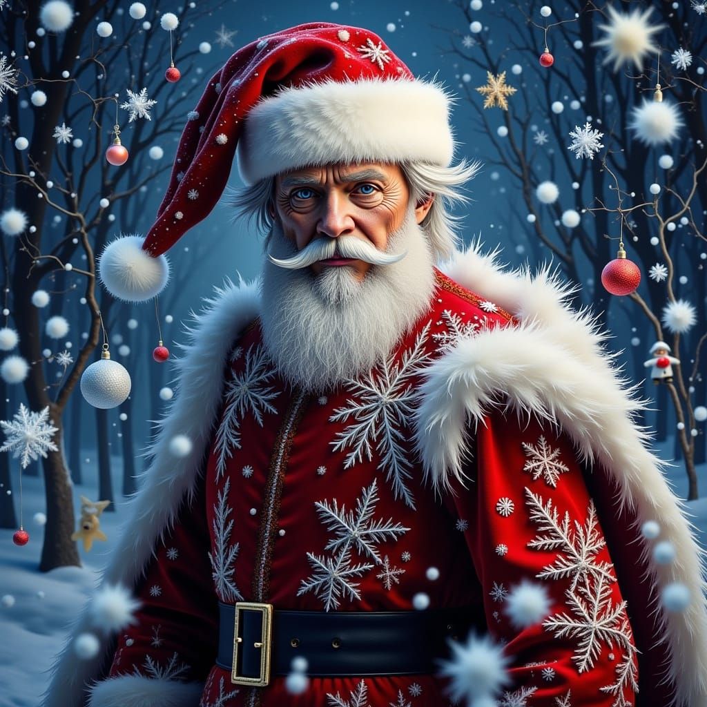 <lora:Frost:1.0> Tim Allen as the Santa Clause. Red hat, pai...