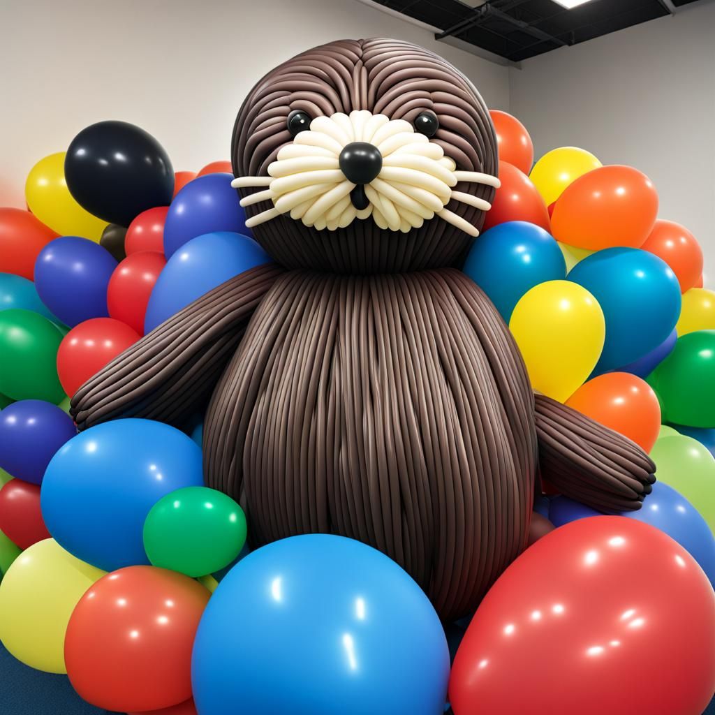 Balloon Animal Sea Otter Creation