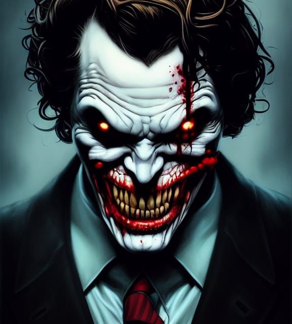 Undead Jokester in Comic Book Art Style