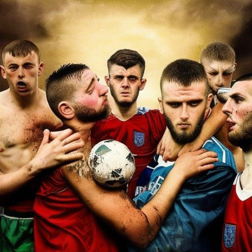 Religious Football Hooligans in Renaissance Style