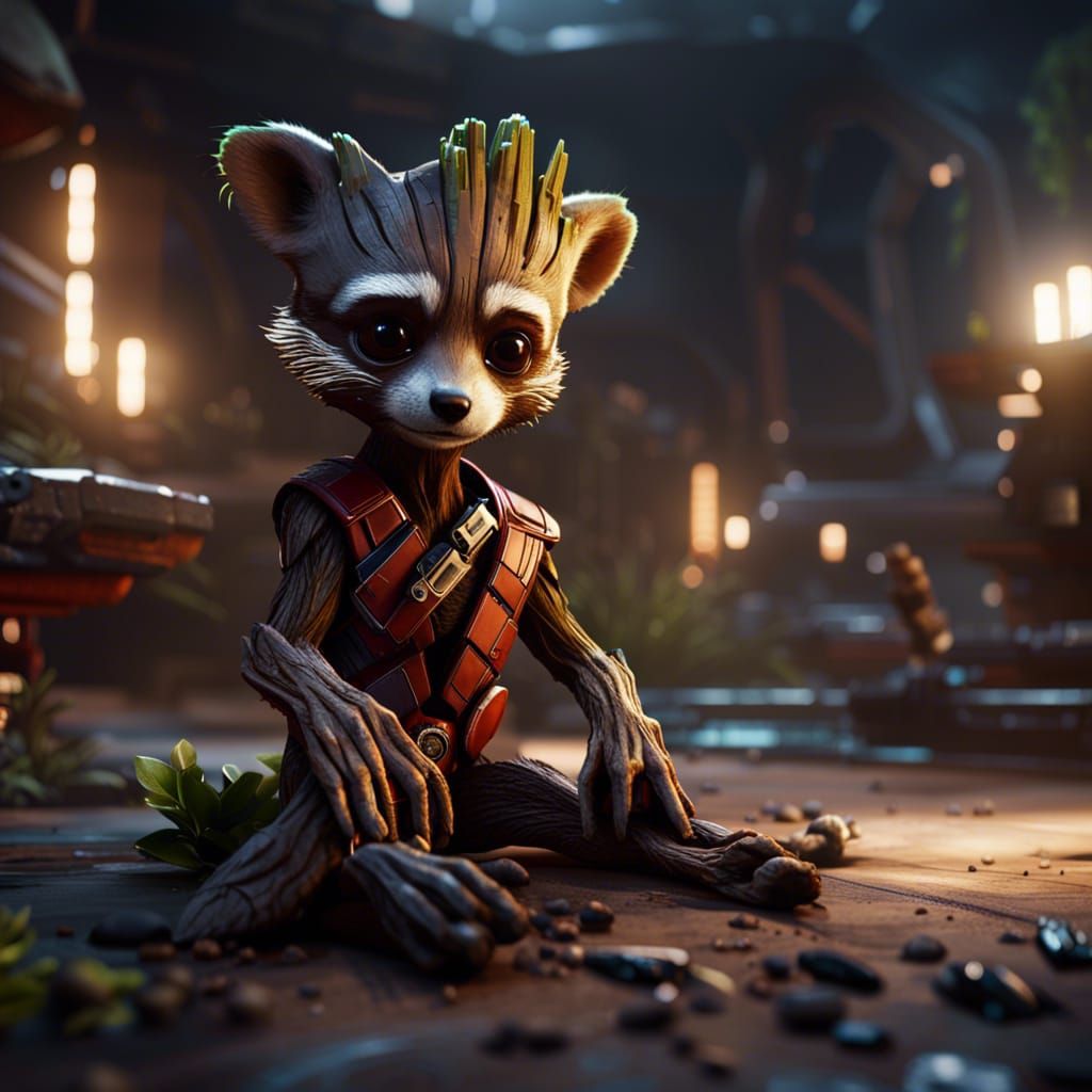 Guardians of the Galaxy in 3D Cinematic Style