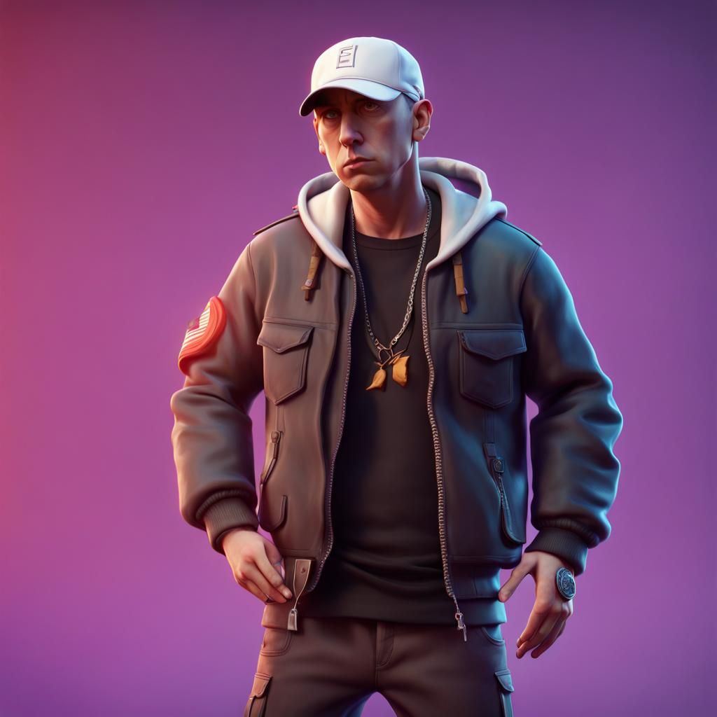 Eminem as Pixar-Style 3D Digital Art
