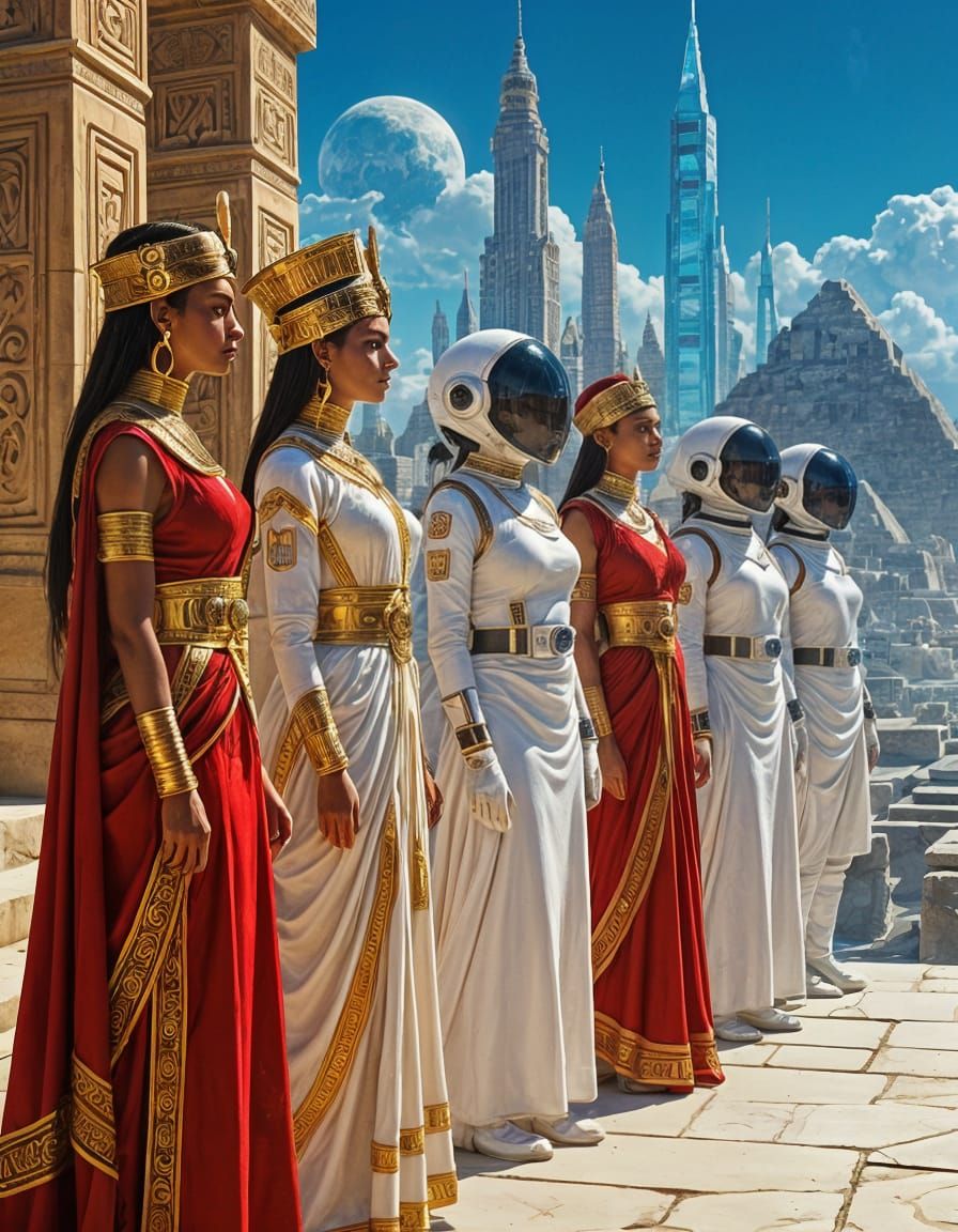 Ancient Queens Meet Future Astronauts in Sci-Fi City