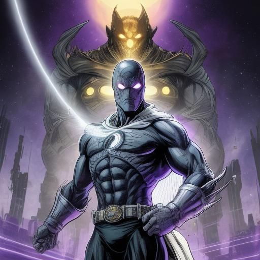 Moon Knight with Ultraviolet Lens Flares