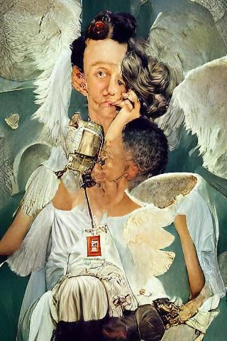 Nostalgic Americana Scene in Rockwell Style