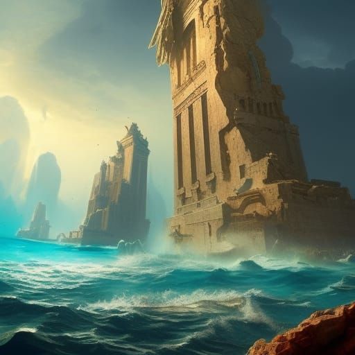 Atlantis: A Sunken City Fantasy in Digital Art