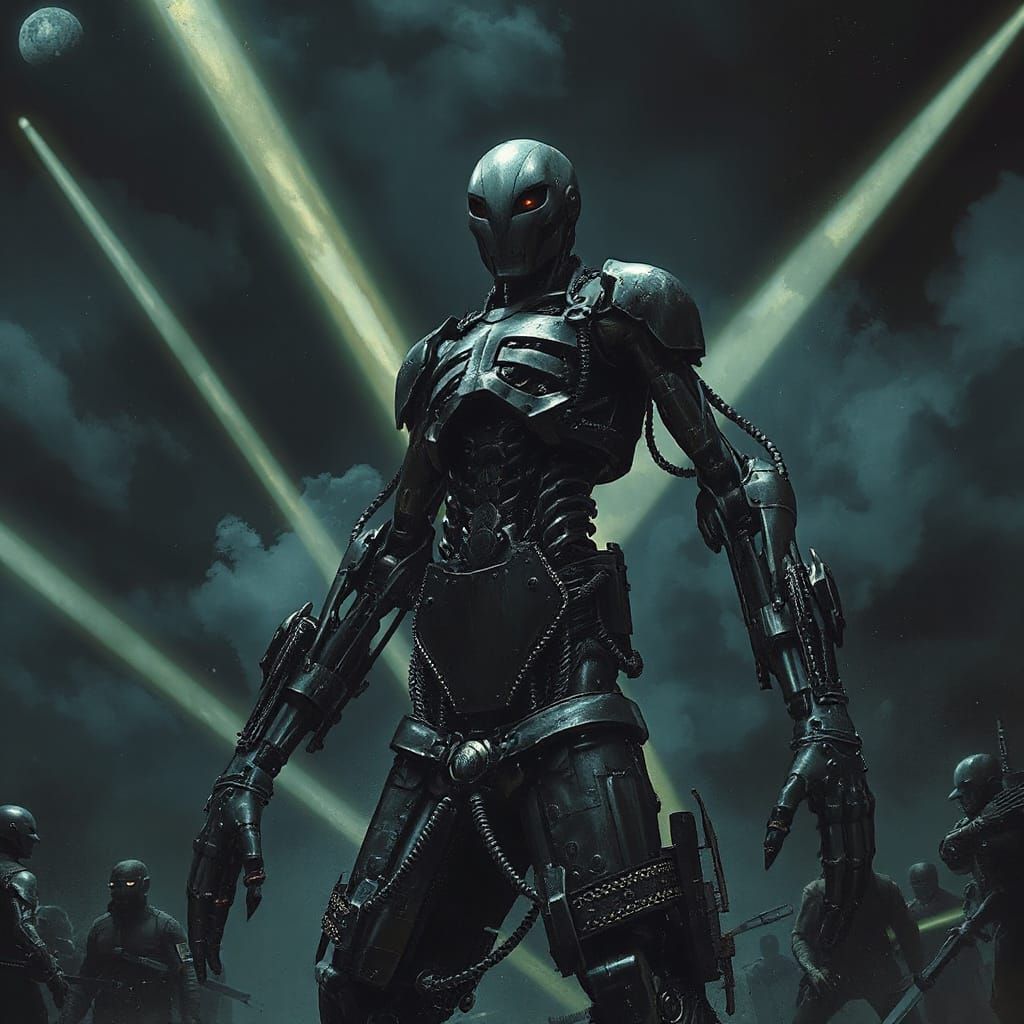 Cyborg in Laser Light: A Dark Fantasy Automaton