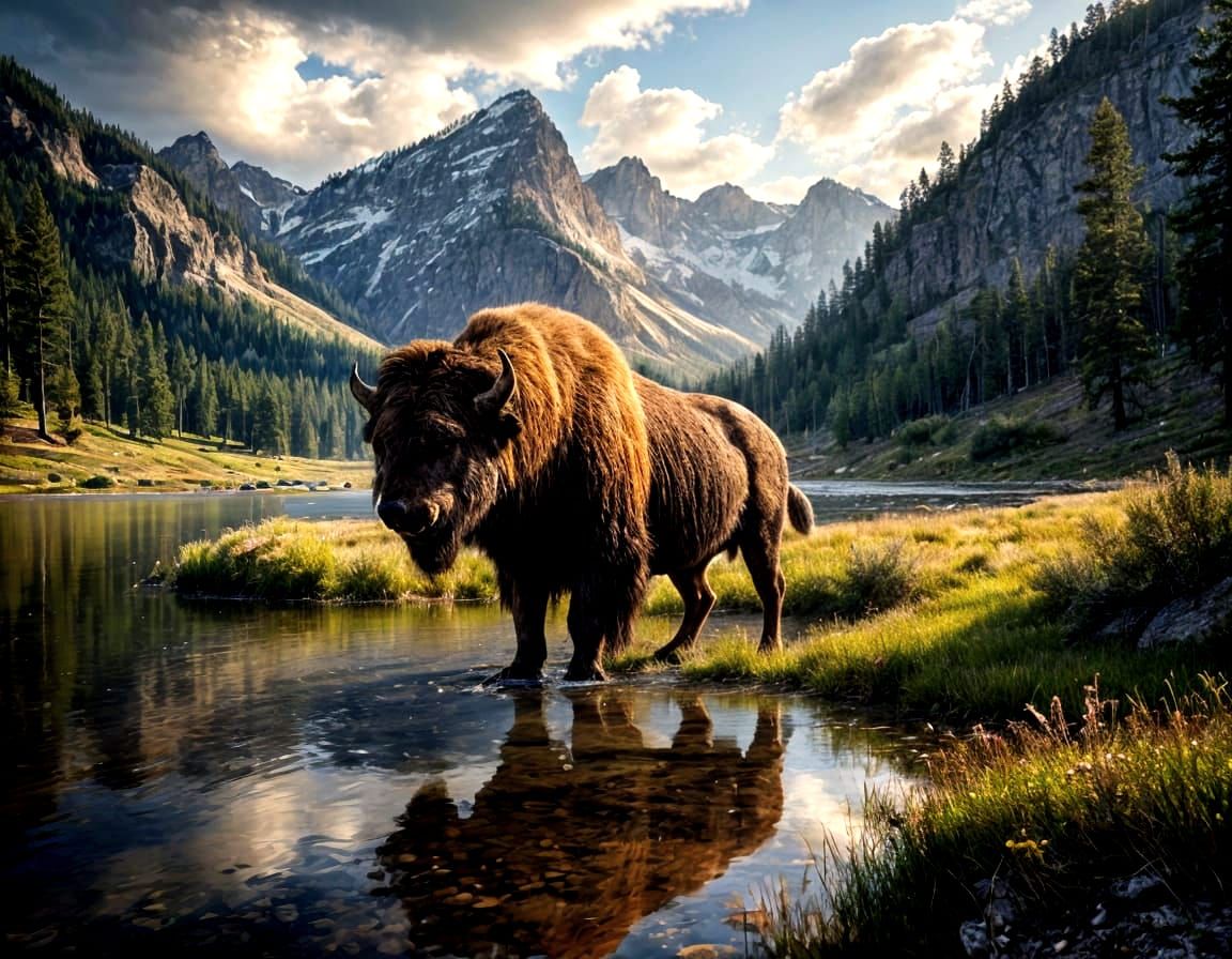 Breathtaking American Landscapes in Vibrant Oil Painting Sty...