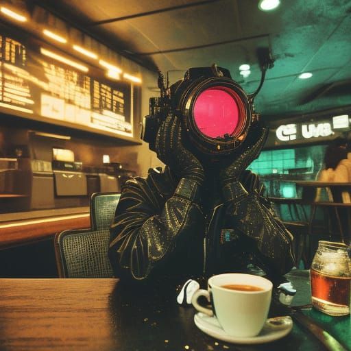 Cat Girl in Retro Sci-Fi Horror Film