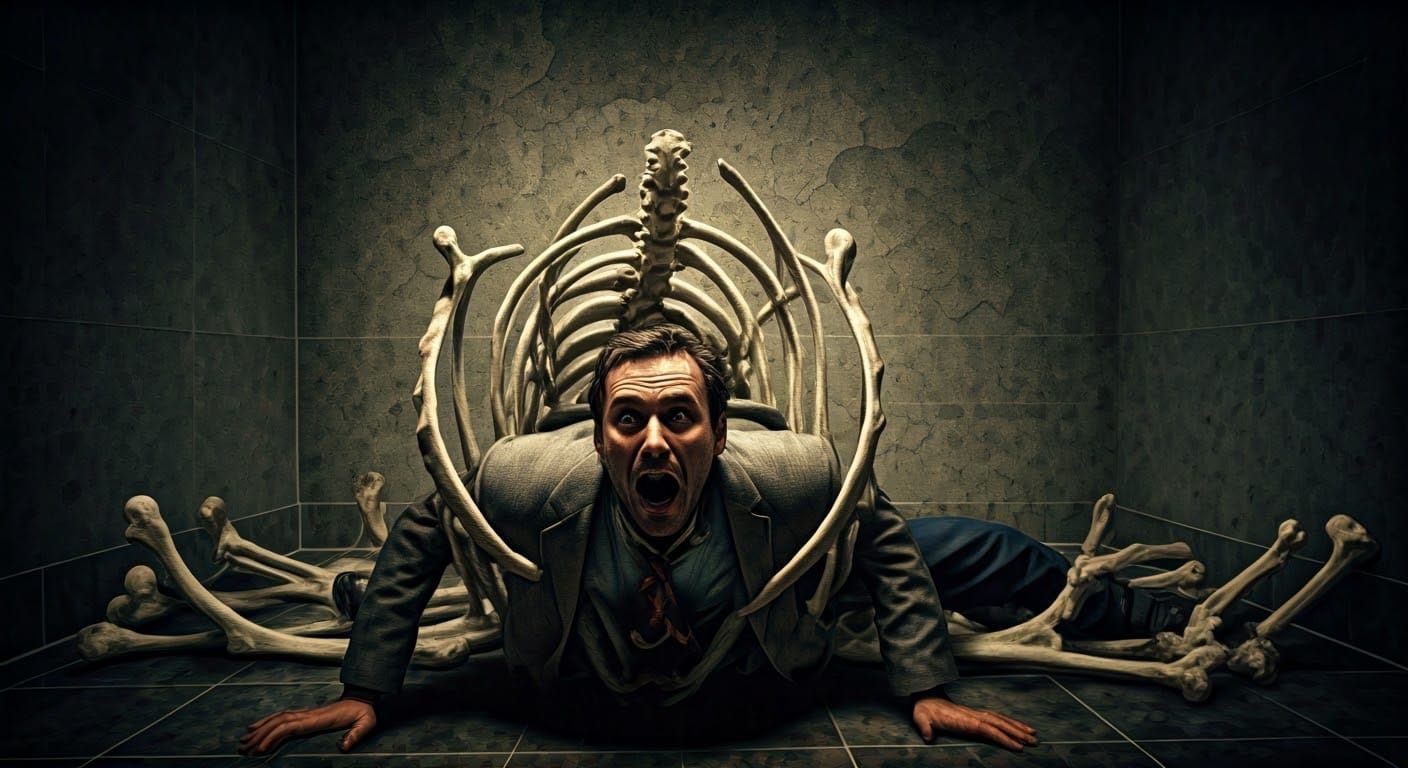 Vivid, High-Resolution Toilet Sculpture Made from Rib Bones