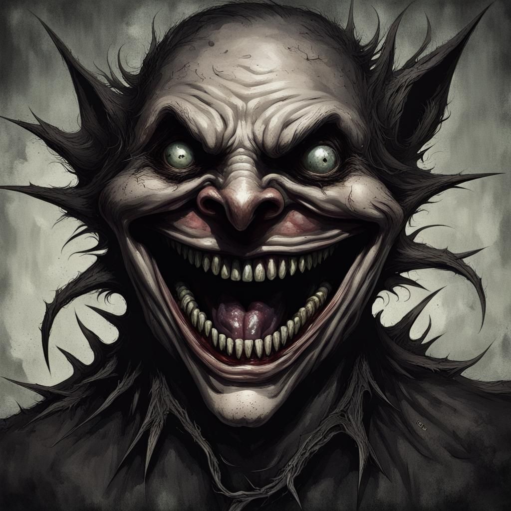 Deformed Feral Figure in Gothic Horror Style