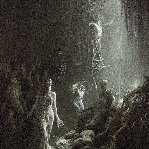 Medusa's Curse: Gothic Horror Illustration