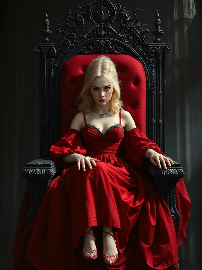 Ethereal Fatale in Dark Regal Splendor