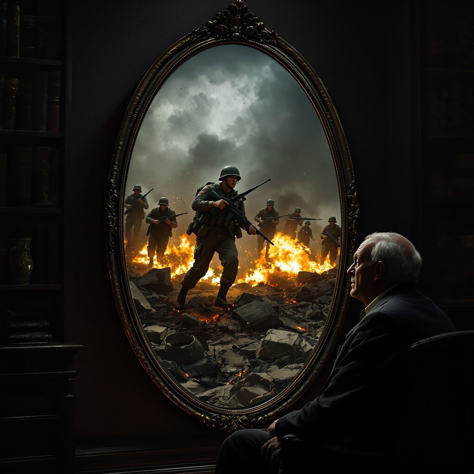Old Man's Reflection: A WWII Soldier